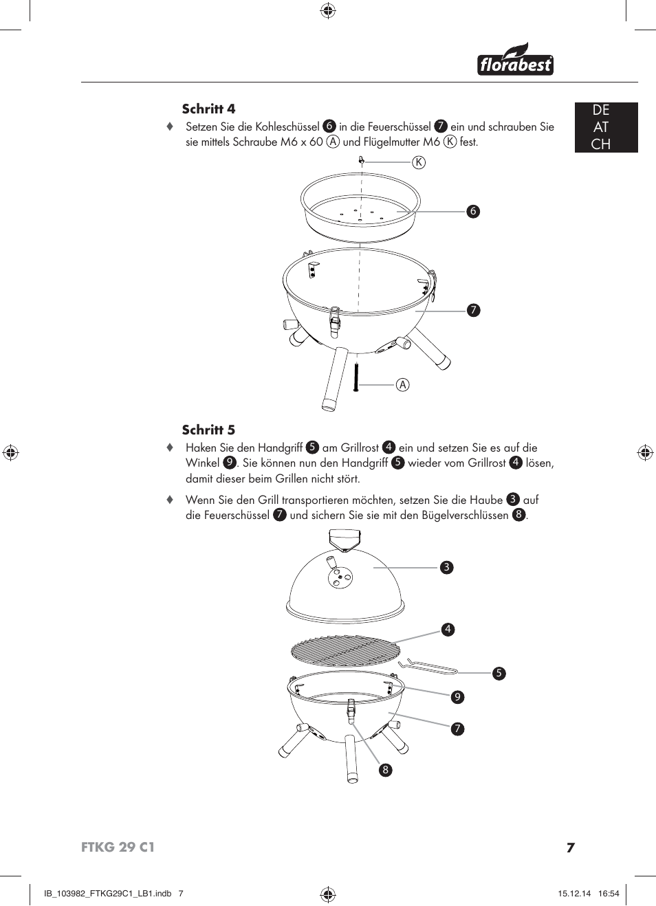 De at ch | Florabest FTKG 29 C1 User Manual | Page 10 / 51