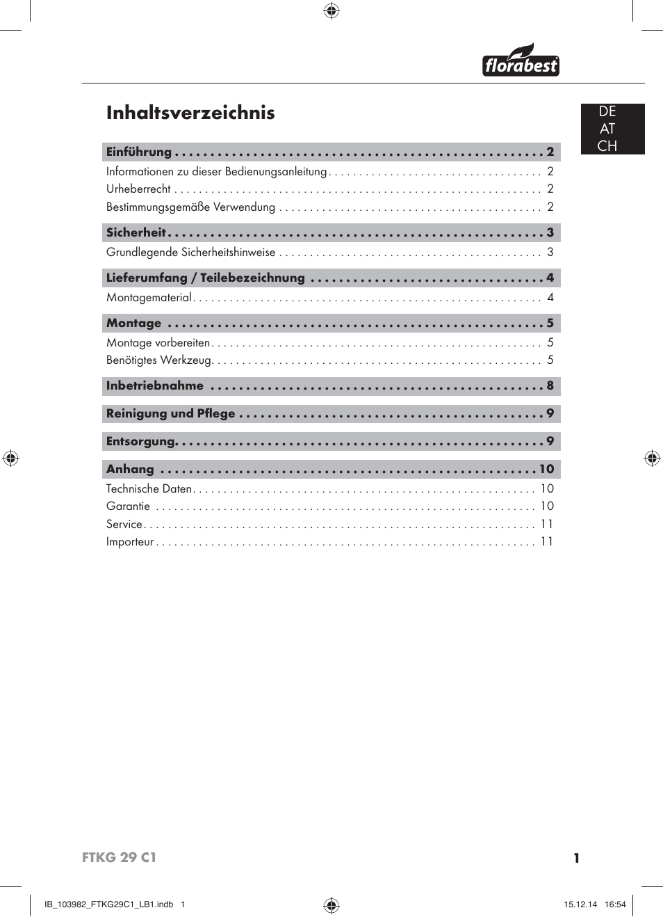 Florabest FTKG 29 C1 User Manual | Page 4 / 51