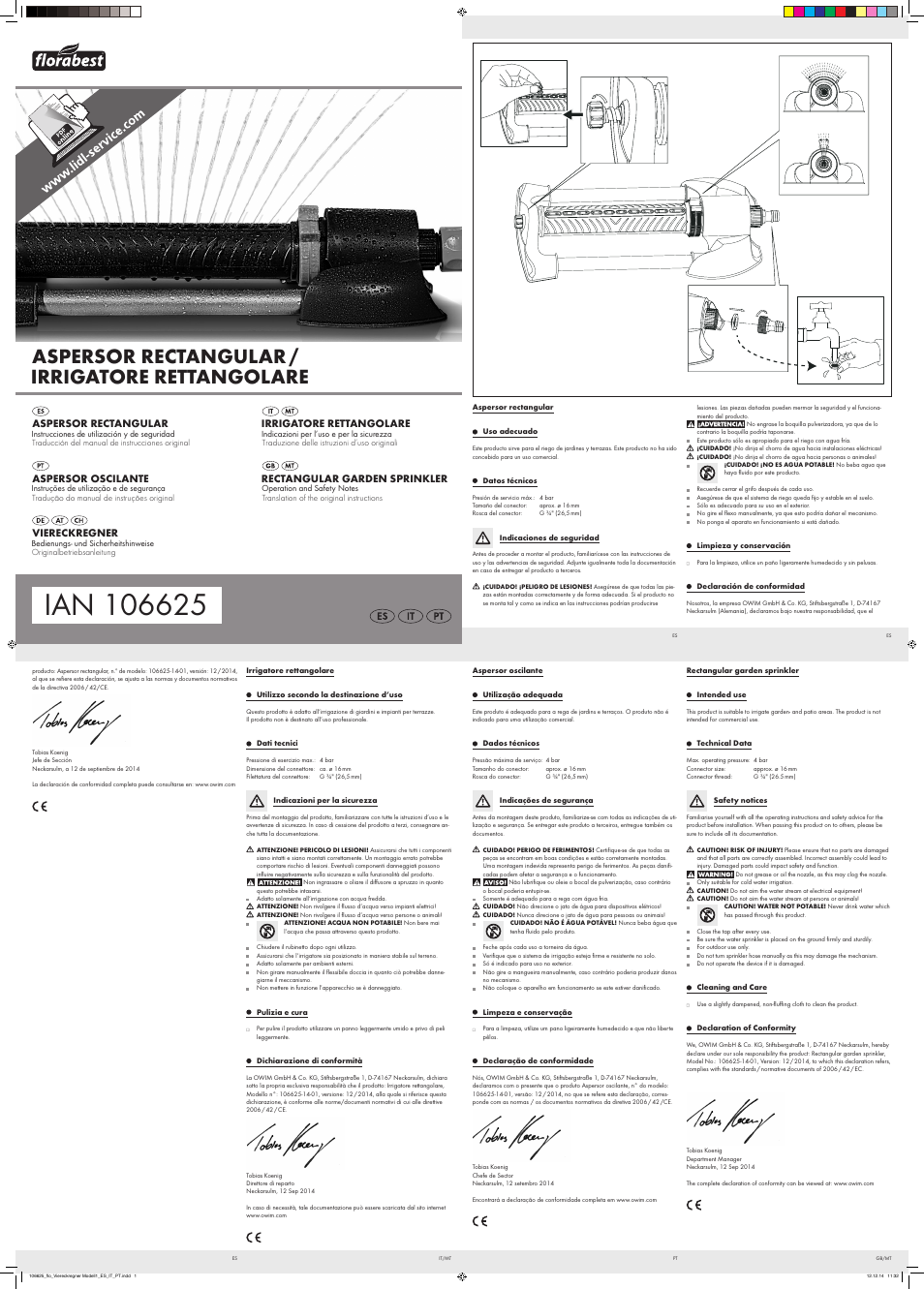Florabest 106625-14-01 User Manual | 2 pages