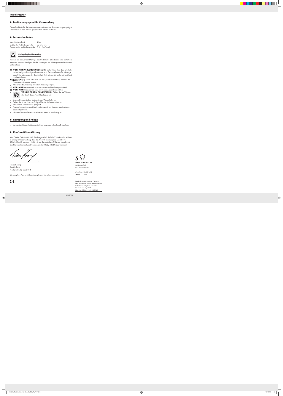 Florabest 106625-14-02 User Manual | Page 2 / 2
