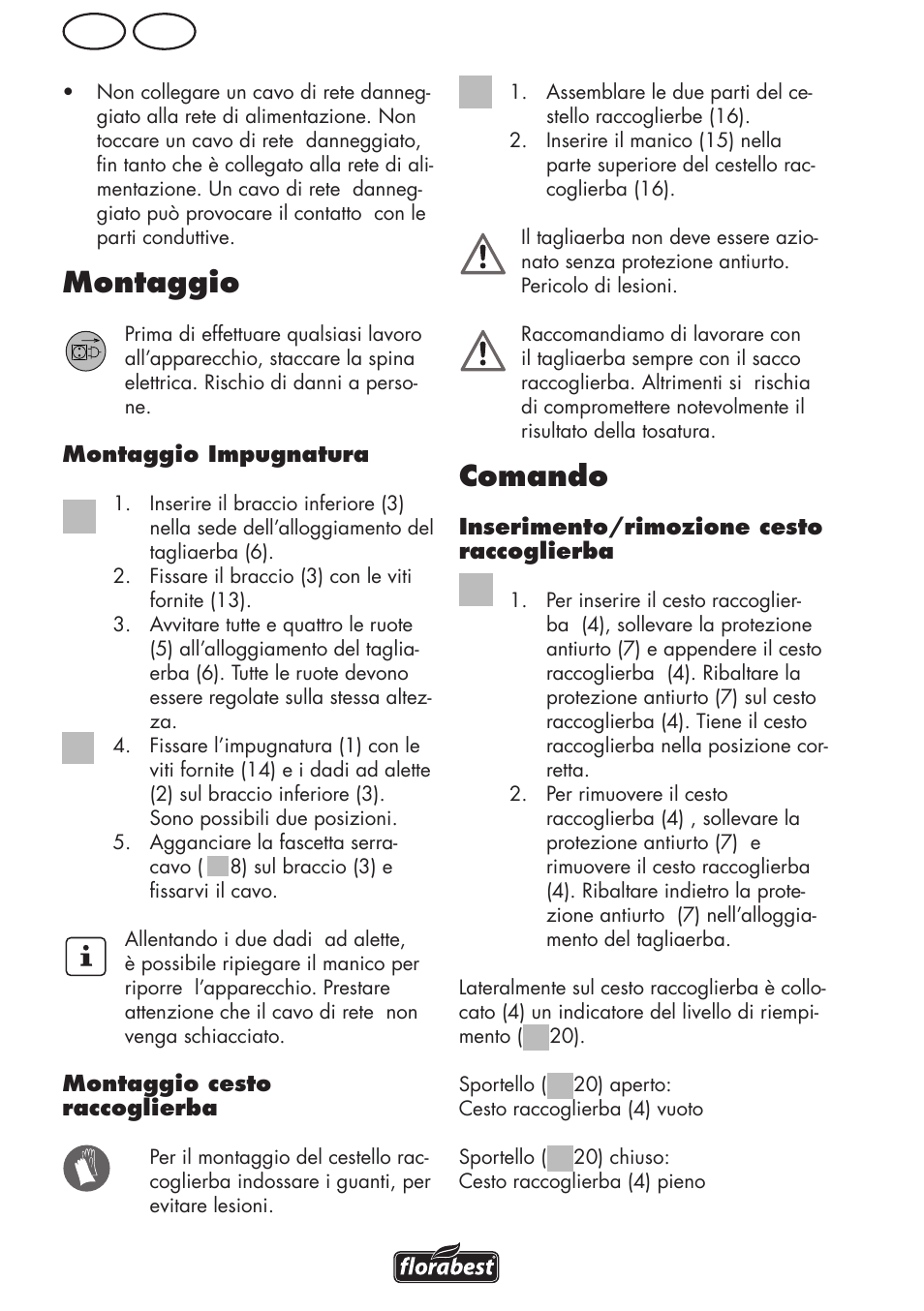 Montaggio, Comando, Mt it | Florabest FRM 1200 D3 User Manual | Page 10 / 64