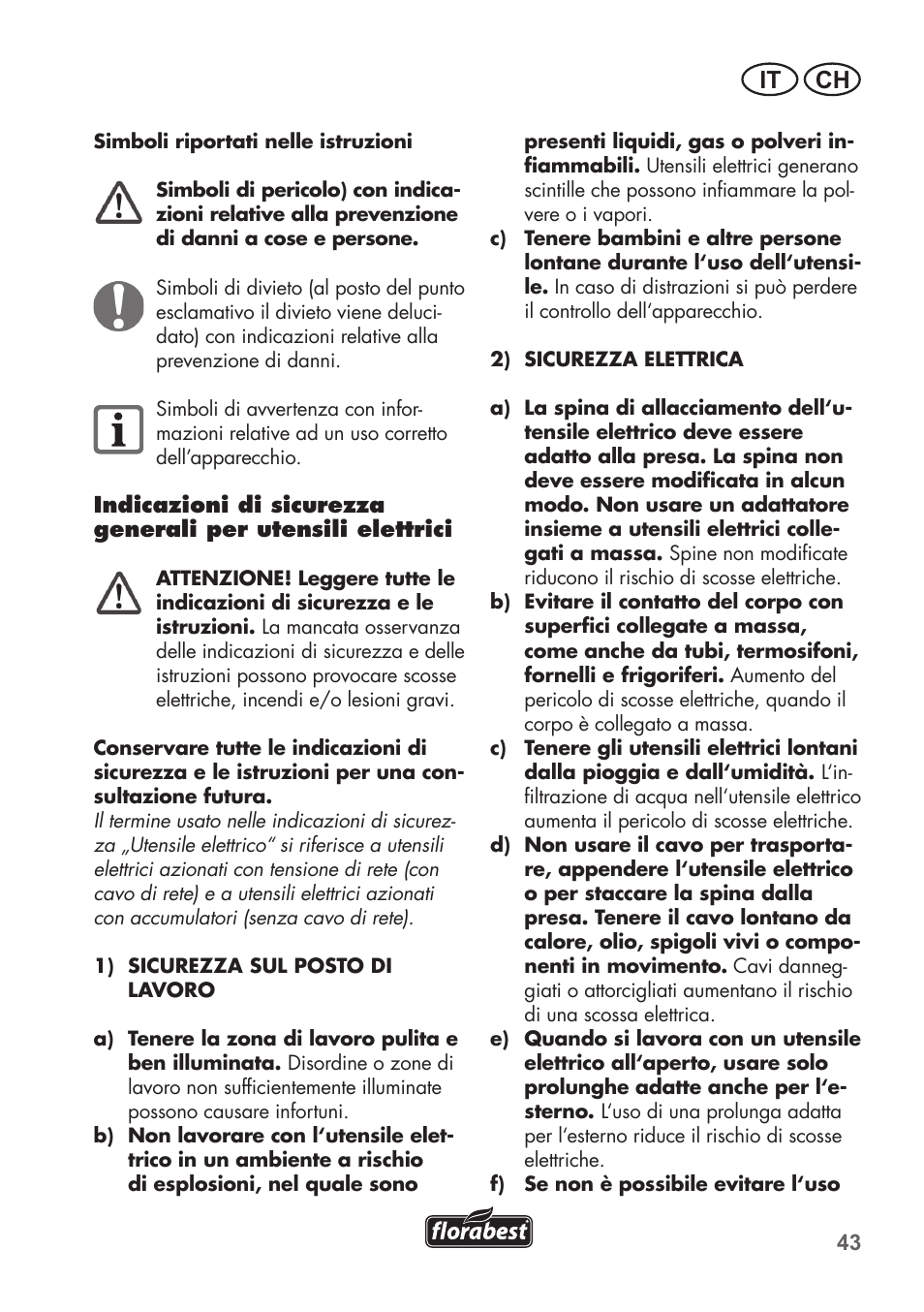 It ch | Florabest FGS 3.6 A1 User Manual | Page 43 / 80