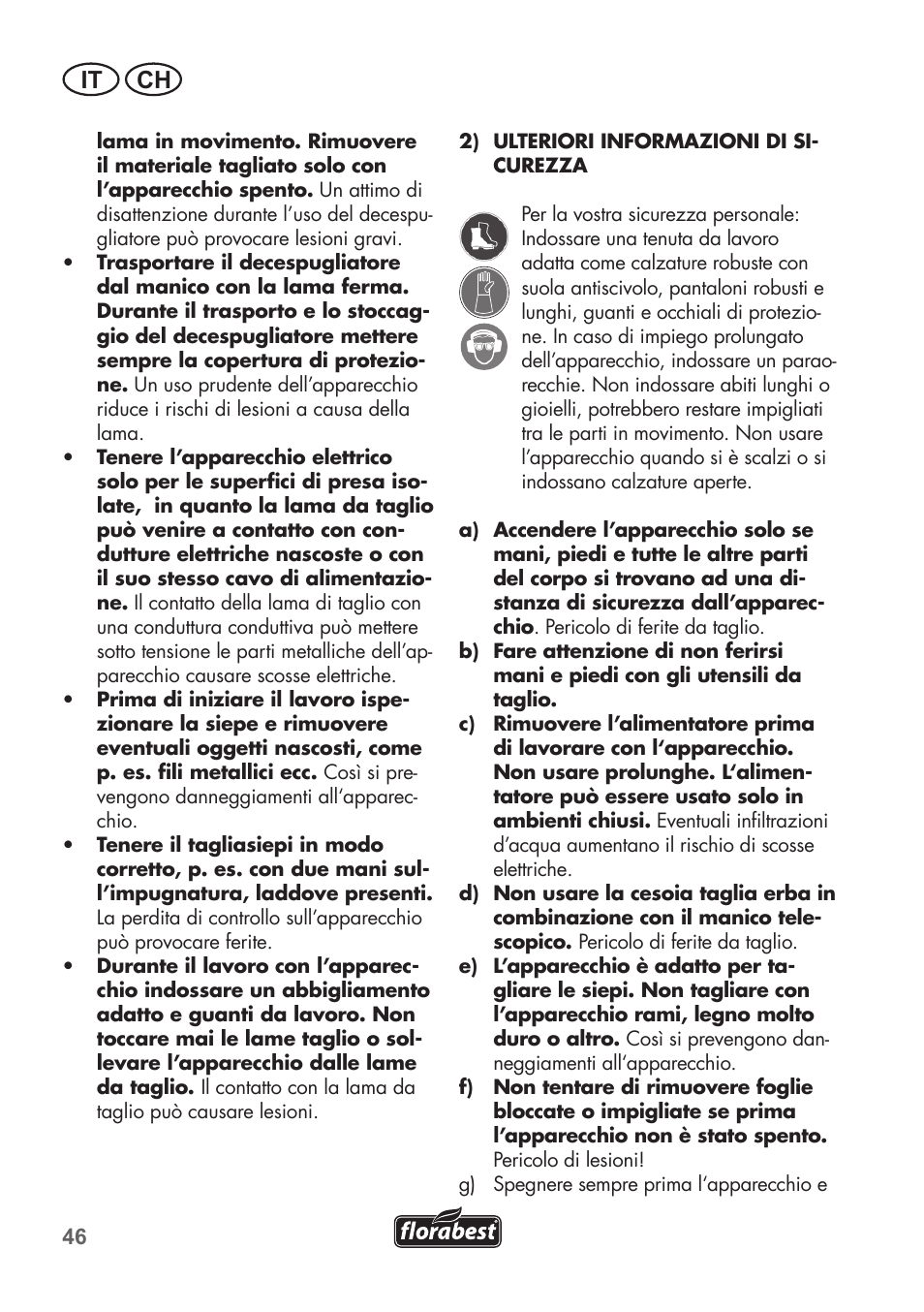 It ch | Florabest FGS 3.6 A1 User Manual | Page 46 / 80