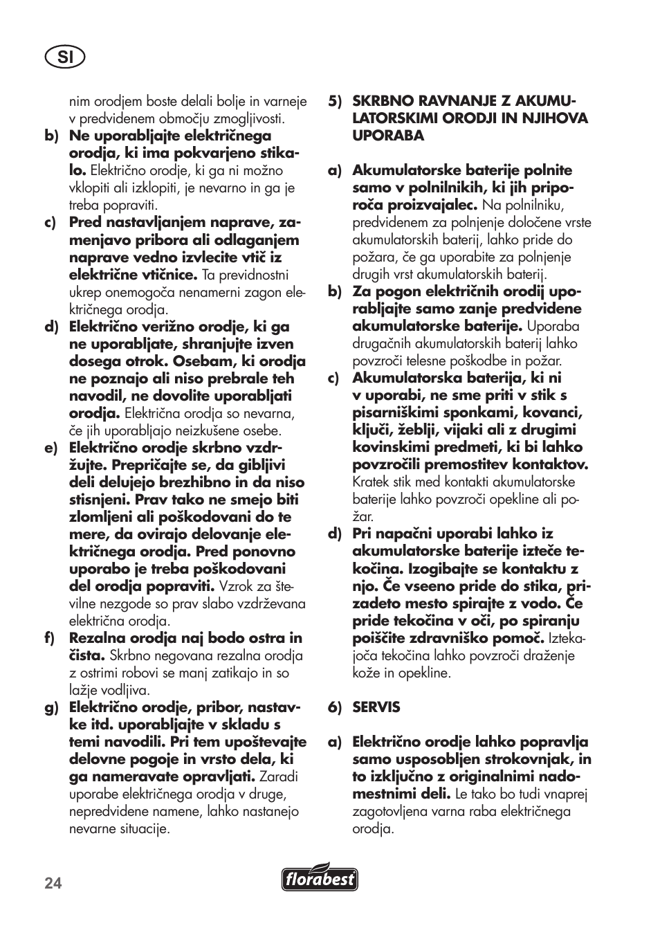 Florabest FGS 3.6 A1 User Manual | Page 24 / 92