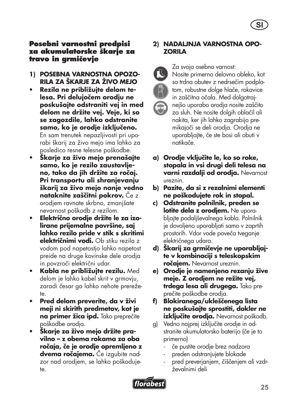 Florabest FGS 3.6 A1 User Manual | Page 25 / 92