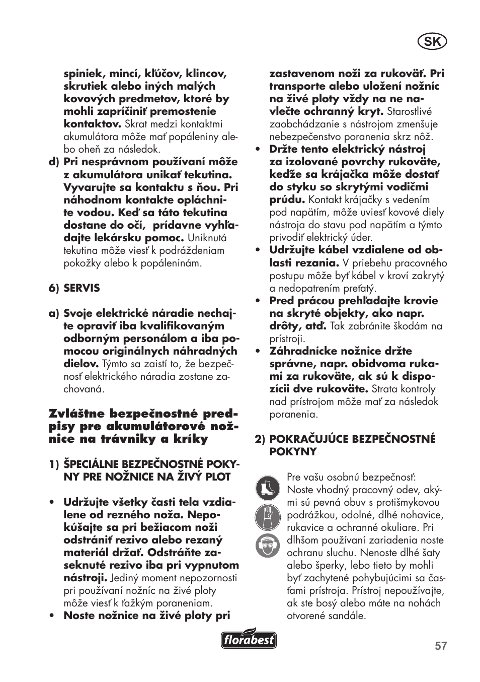 Florabest FGS 3.6 A1 User Manual | Page 57 / 92