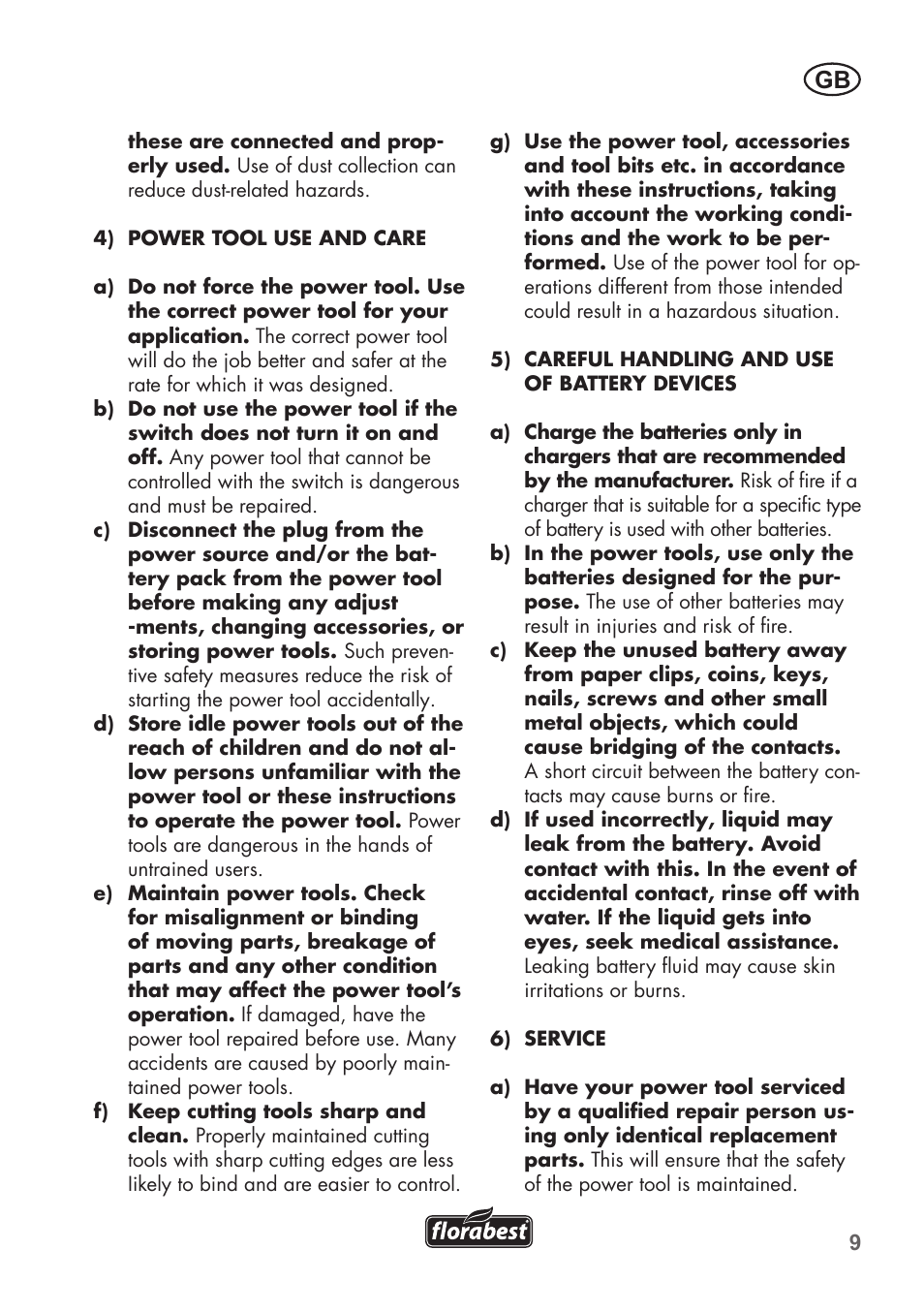 Florabest FGS 3.6 A1 User Manual | Page 9 / 92