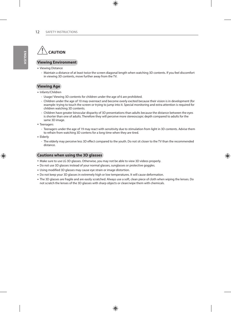 LG 55EG960V User Manual | Page 12 / 52