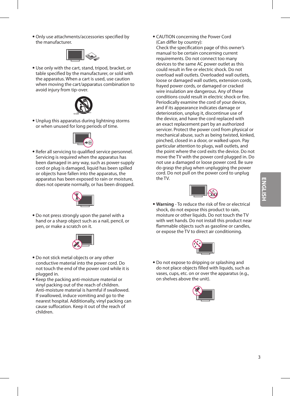 English | LG OLED65G6P User Manual | Page 3 / 50