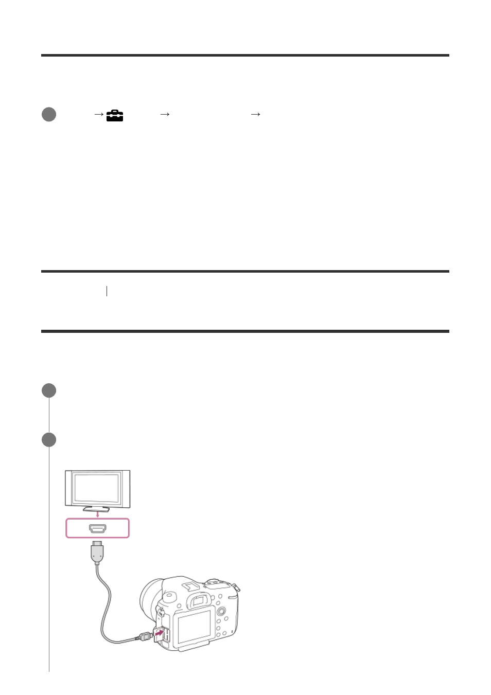 Viewing images on a tv using an hdmi cable [180, Delete confirm, Viewing images on a tv using an hdmi cable | Sony ILCA-99M2 User Manual | Page 193 / 413