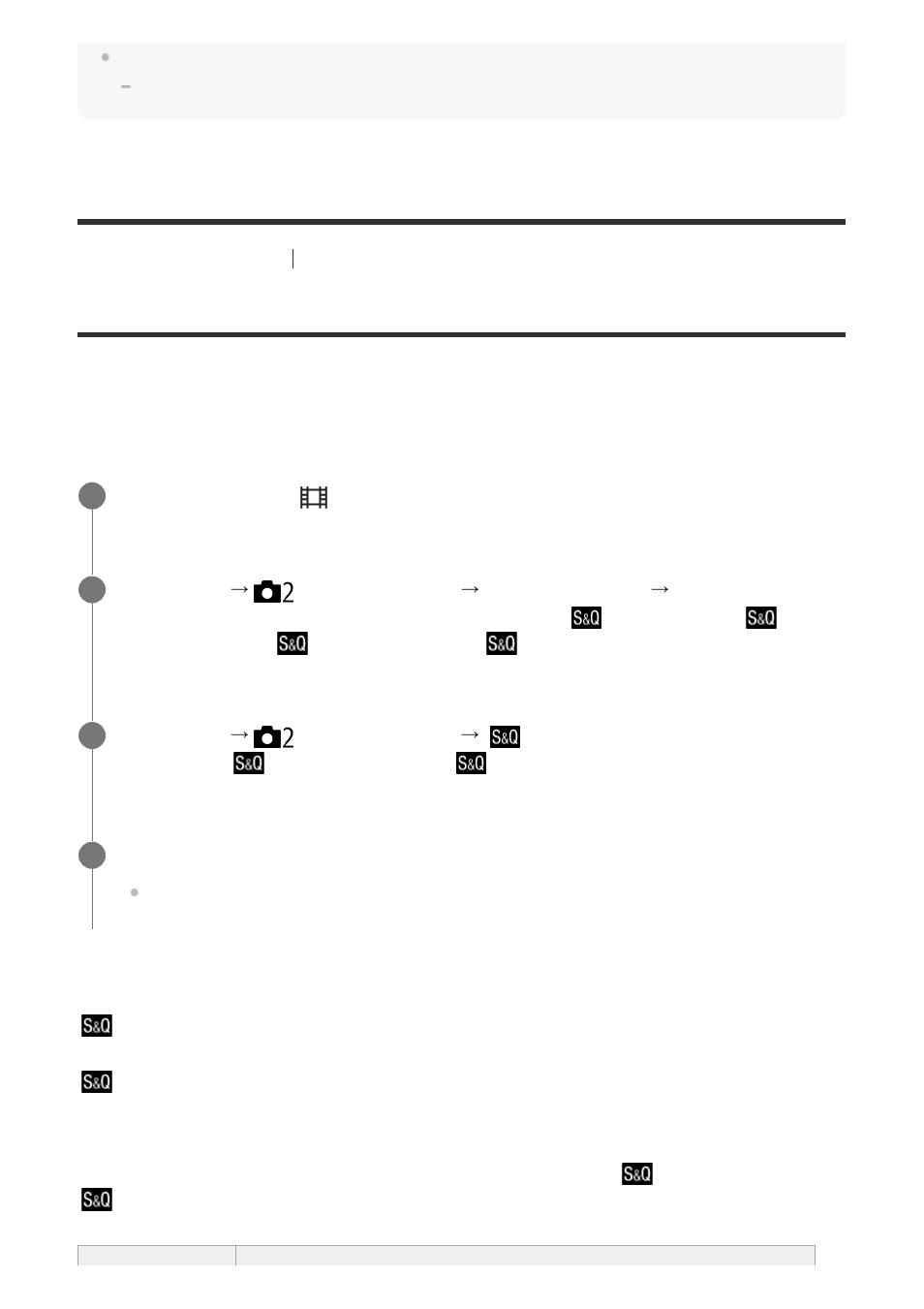 S&q settings [142, S&q settings [331, S&q settings | Sony ILCA-99M2 User Manual | Page 317 / 413