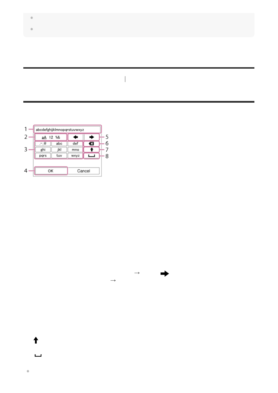 How to use the keyboard [11, How to use the keyboard | Sony ILCA-99M2 User Manual | Page 32 / 413