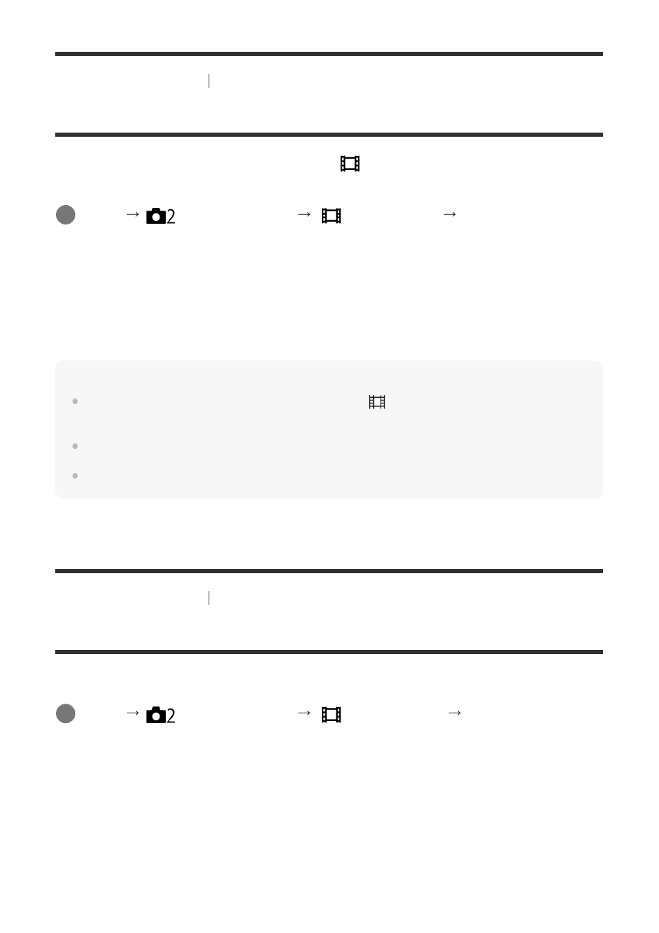 Marker settings (movie) [157, Marker settings (movie) [341, Marker display (movie) | Marker settings (movie) | Sony ILCA-99M2 User Manual | Page 324 / 413