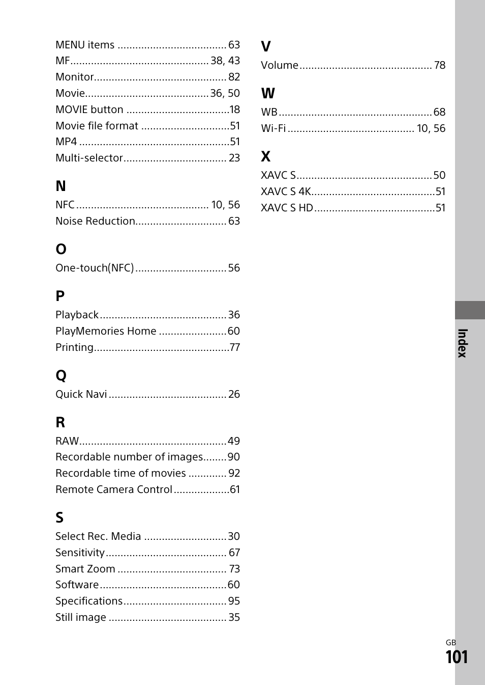 Sony ILCA-99M2 User Manual | Page 101 / 104