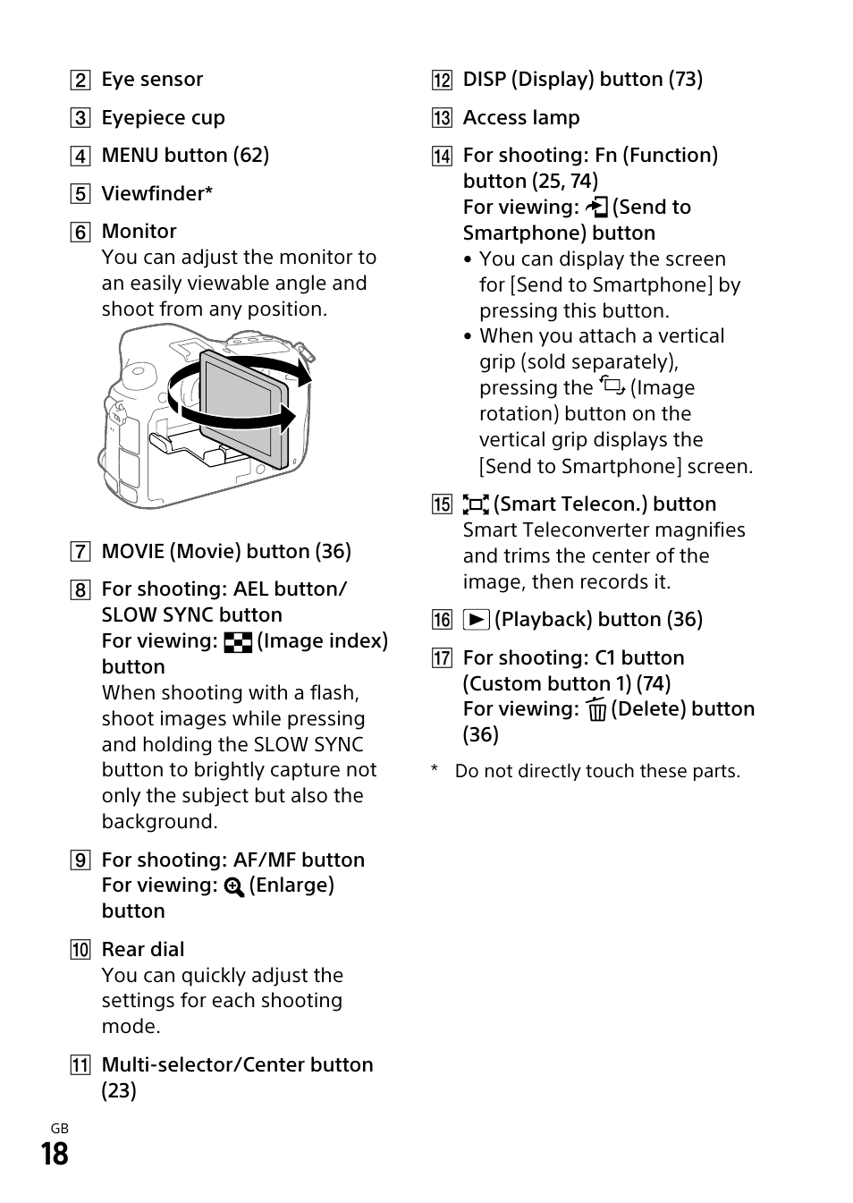 Sony ILCA-99M2 User Manual | Page 18 / 104