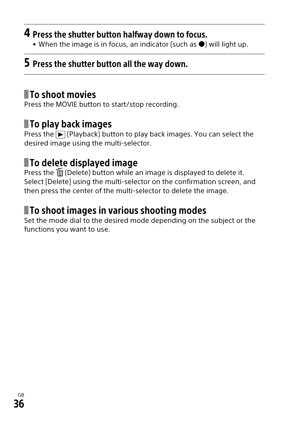 Sony ILCA-99M2 User Manual | Page 36 / 104