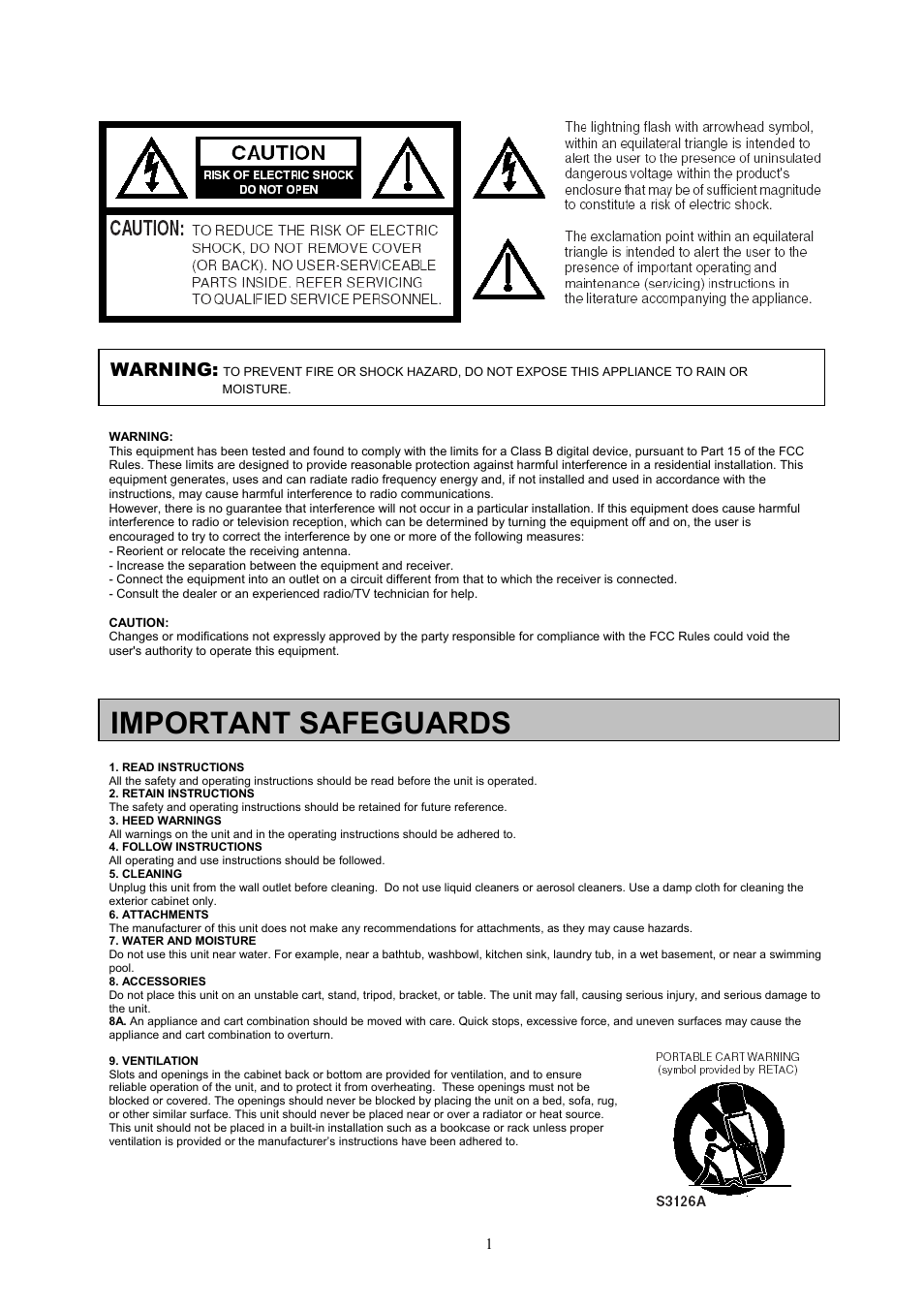 Important safeguards | Digimate DGL32 User Manual | Page 2 / 26