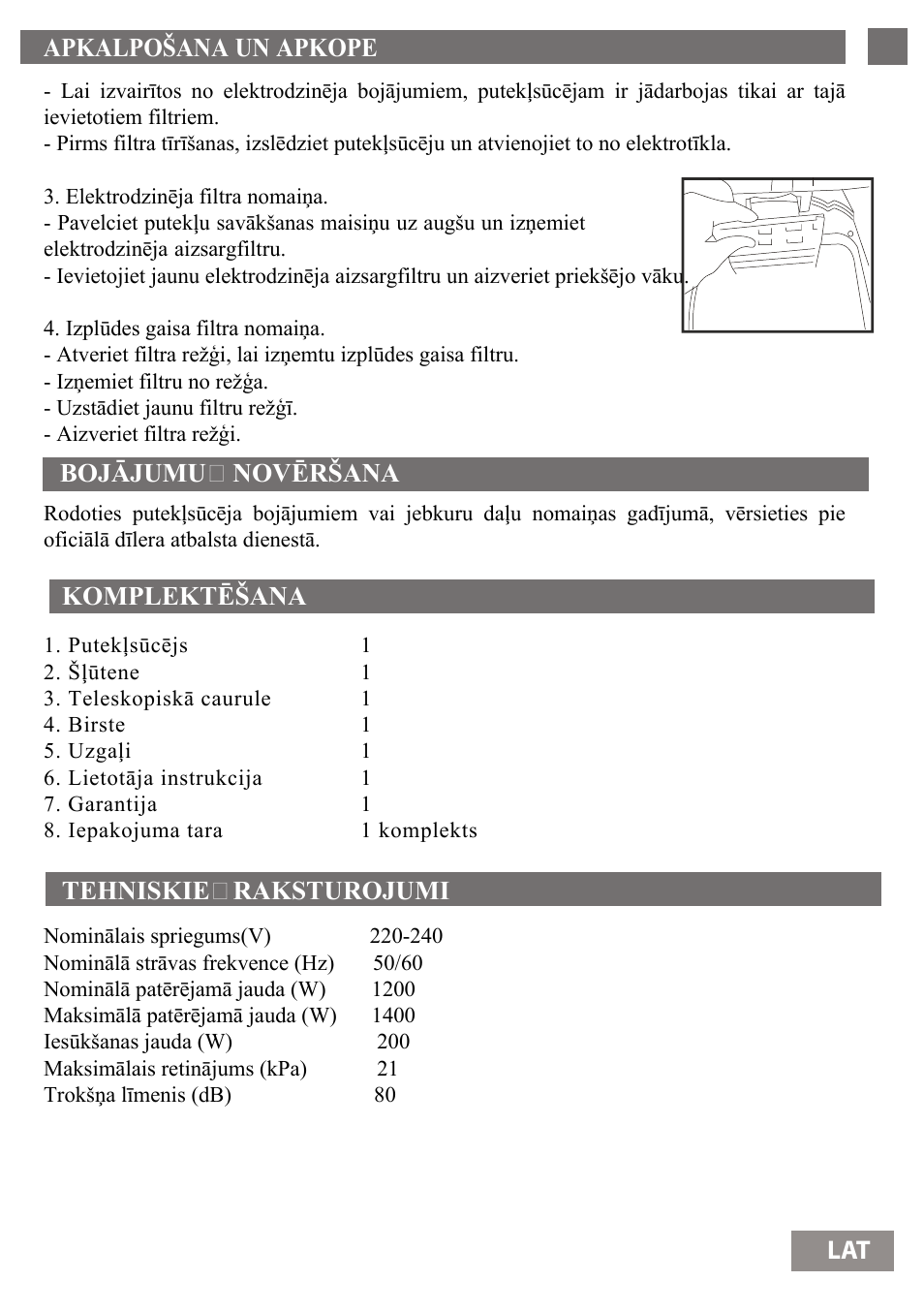 Apkalpošana un apkope 21 | Shivaki SVC-1438GLD User Manual | Page 22 / 61