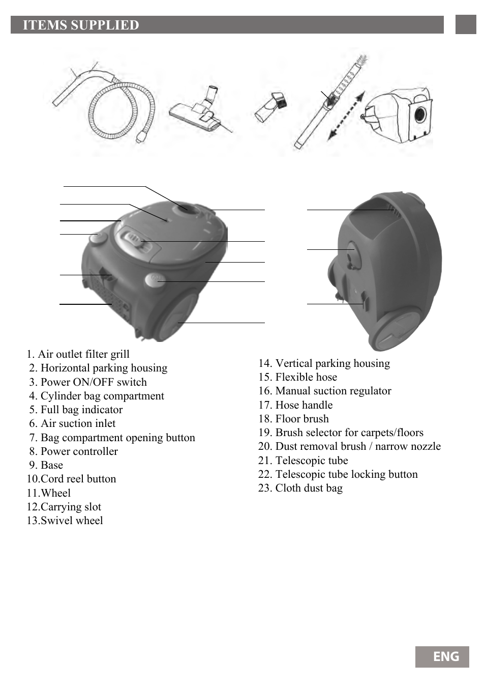 Items supplied 24 | Shivaki SVC-1438GLD User Manual | Page 25 / 61