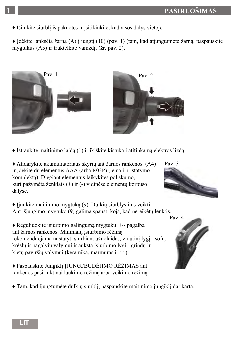 Pasiruošimas 12 lit | Shivaki SVC-1736R User Manual | Page 13 / 68