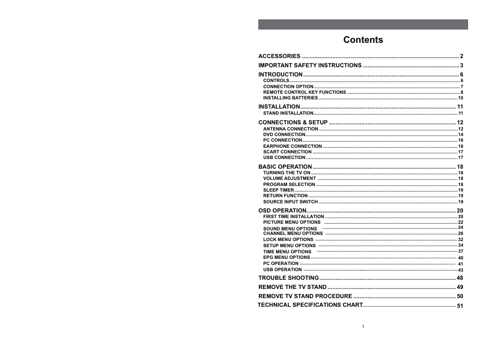 Shivaki STV-24LEDGW9 User Manual | Page 2 / 27