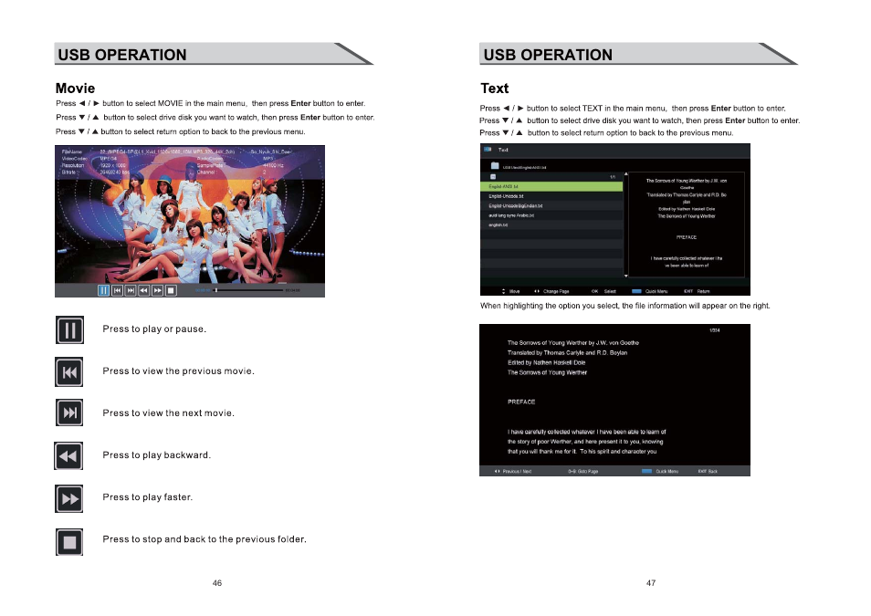 Usb operation | Shivaki STV-24LEDGW9 User Manual | Page 25 / 27