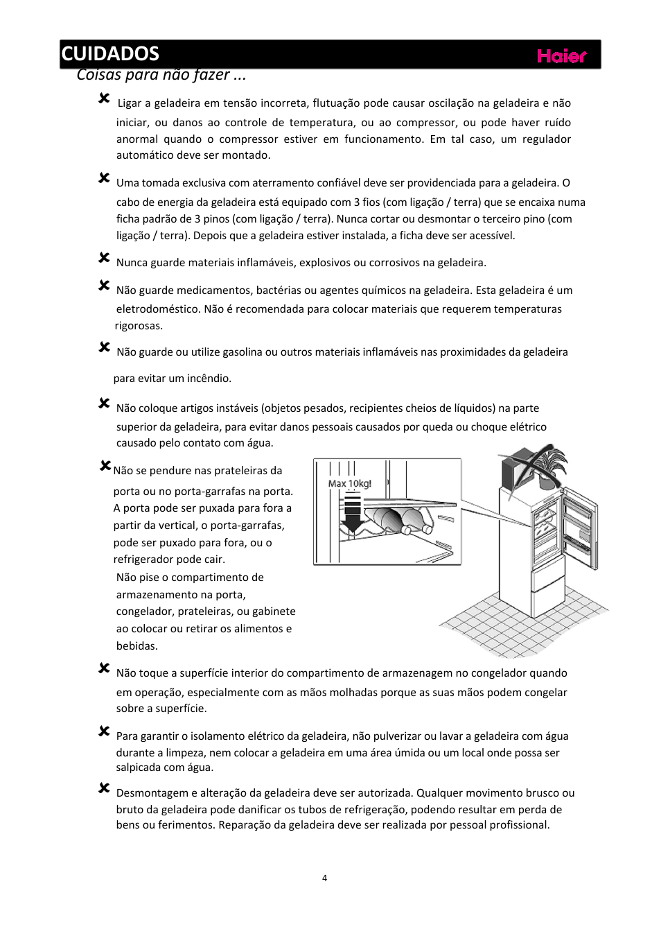 Cuidados | haier C2FE636CFJ User Manual | Page 121 / 283