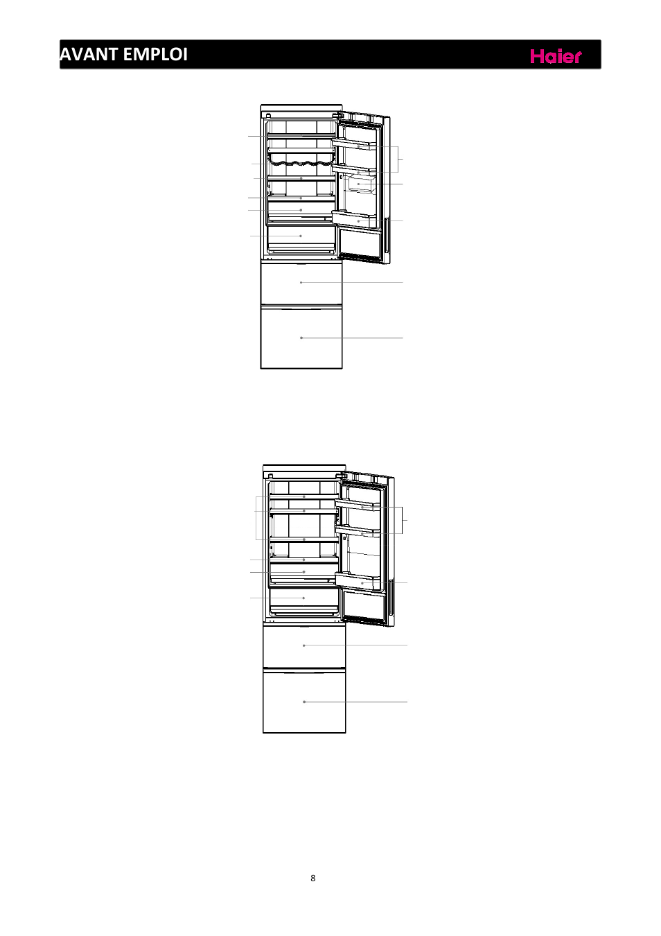 Avant emploi | haier C2FE636CFJ User Manual | Page 58 / 283