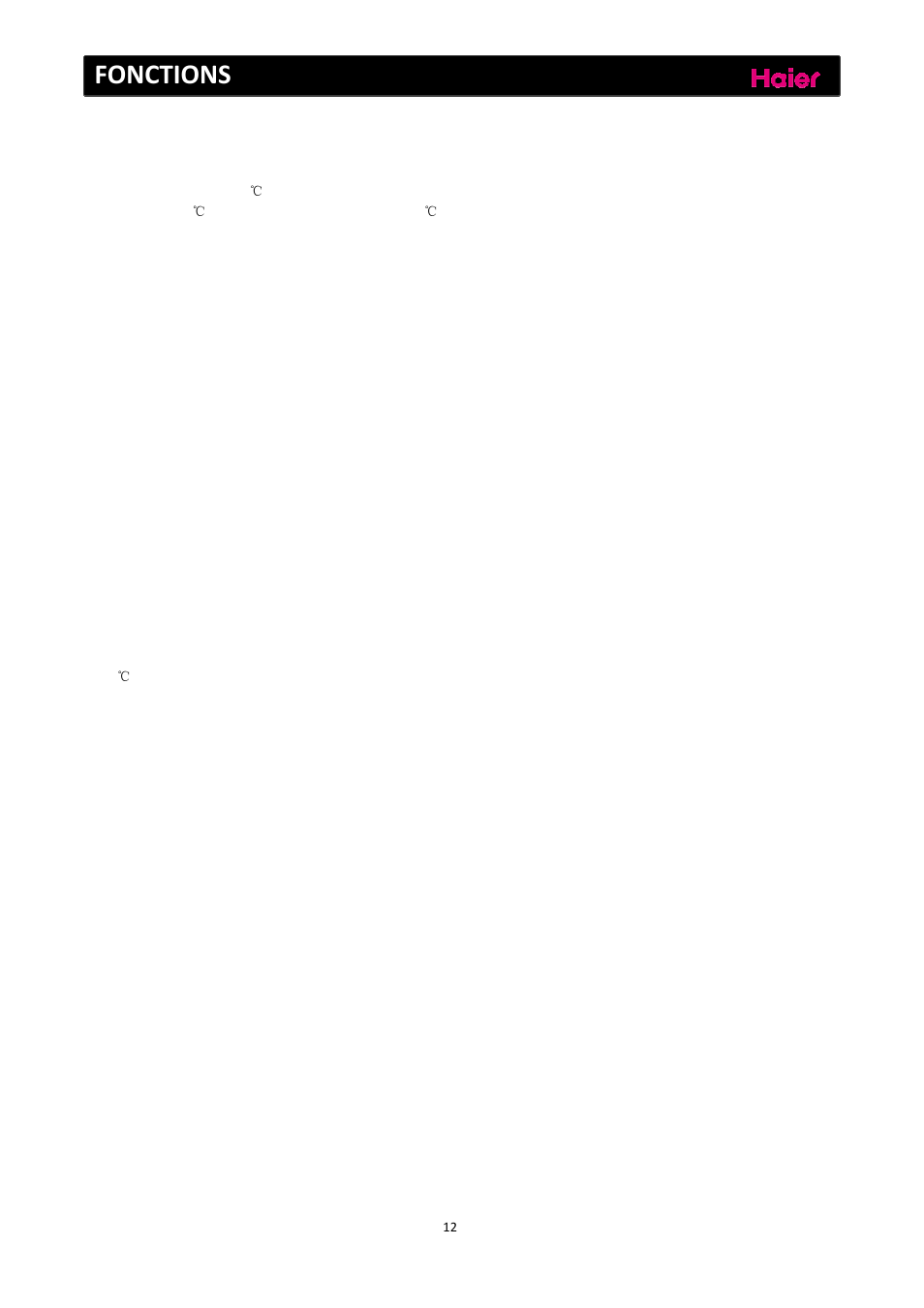 Fonctions | haier C2FE636CFJ User Manual | Page 62 / 283