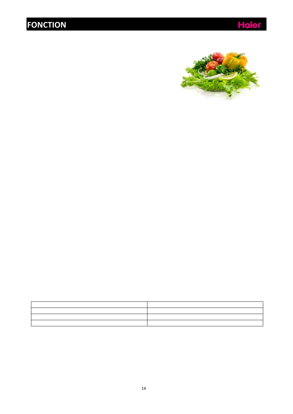 Fonction | haier C2FE636CFJ User Manual | Page 64 / 283