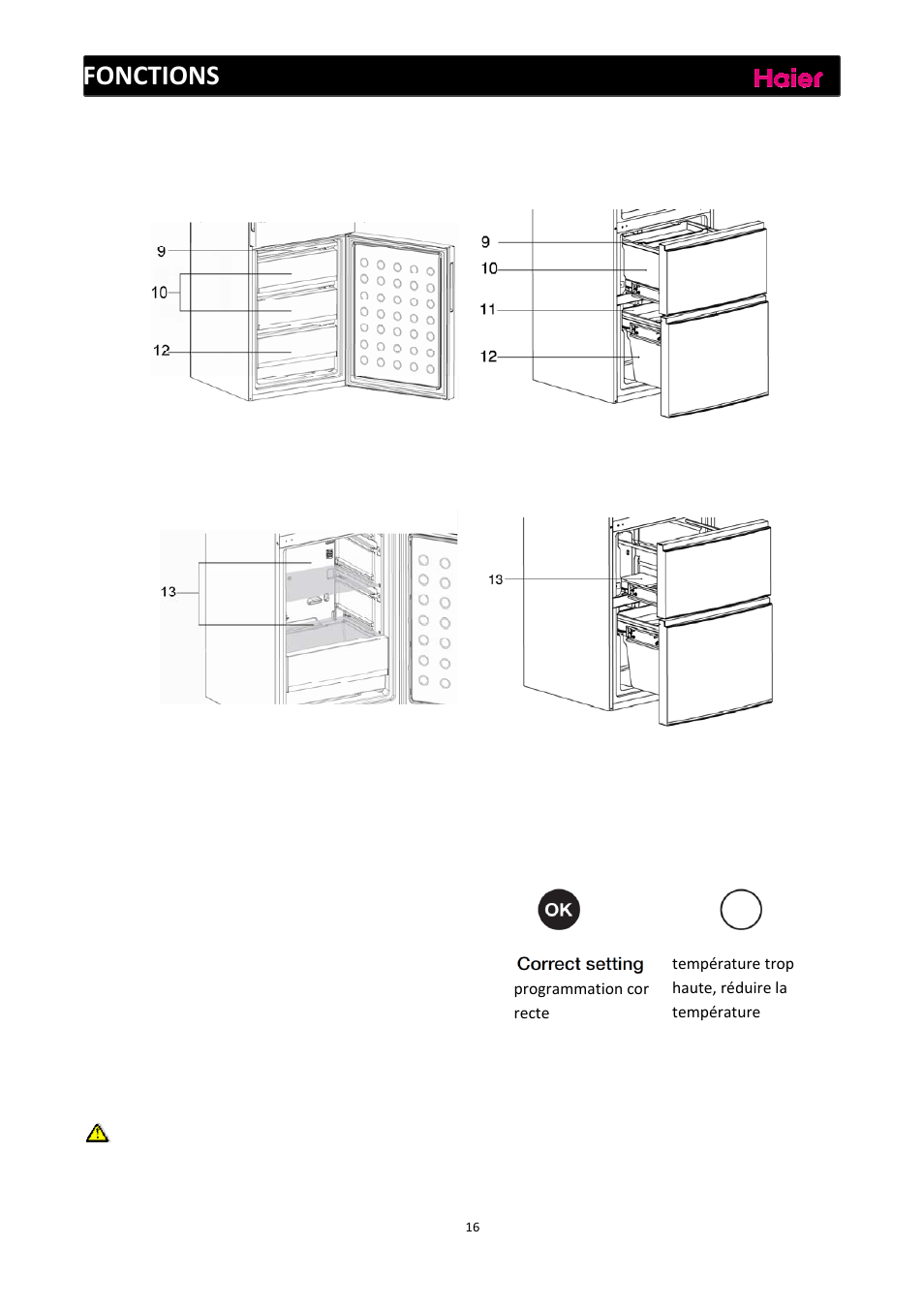Fonctions | haier C2FE636CFJ User Manual | Page 66 / 283