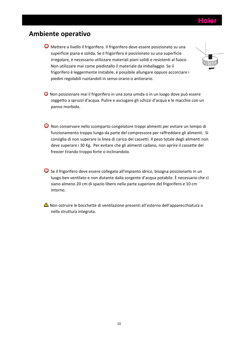 Prima dell’utilizzo, Ambiente operativo | haier C2FE636CFJ User Manual | Page 81 / 283