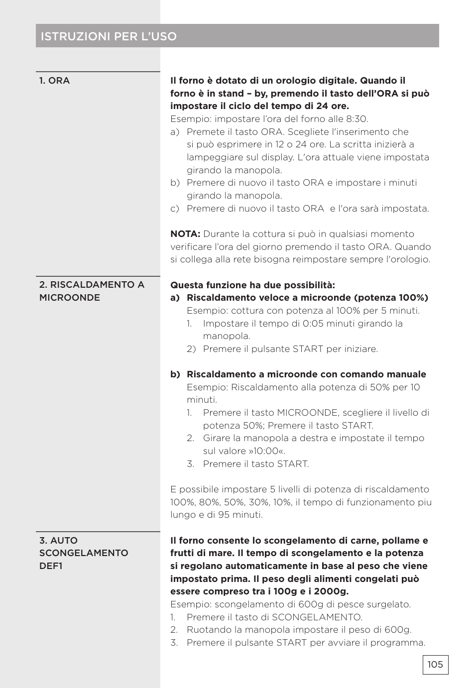 Istruzioni per l’uso | Gorenje MMO20DBII User Manual | Page 105 / 116