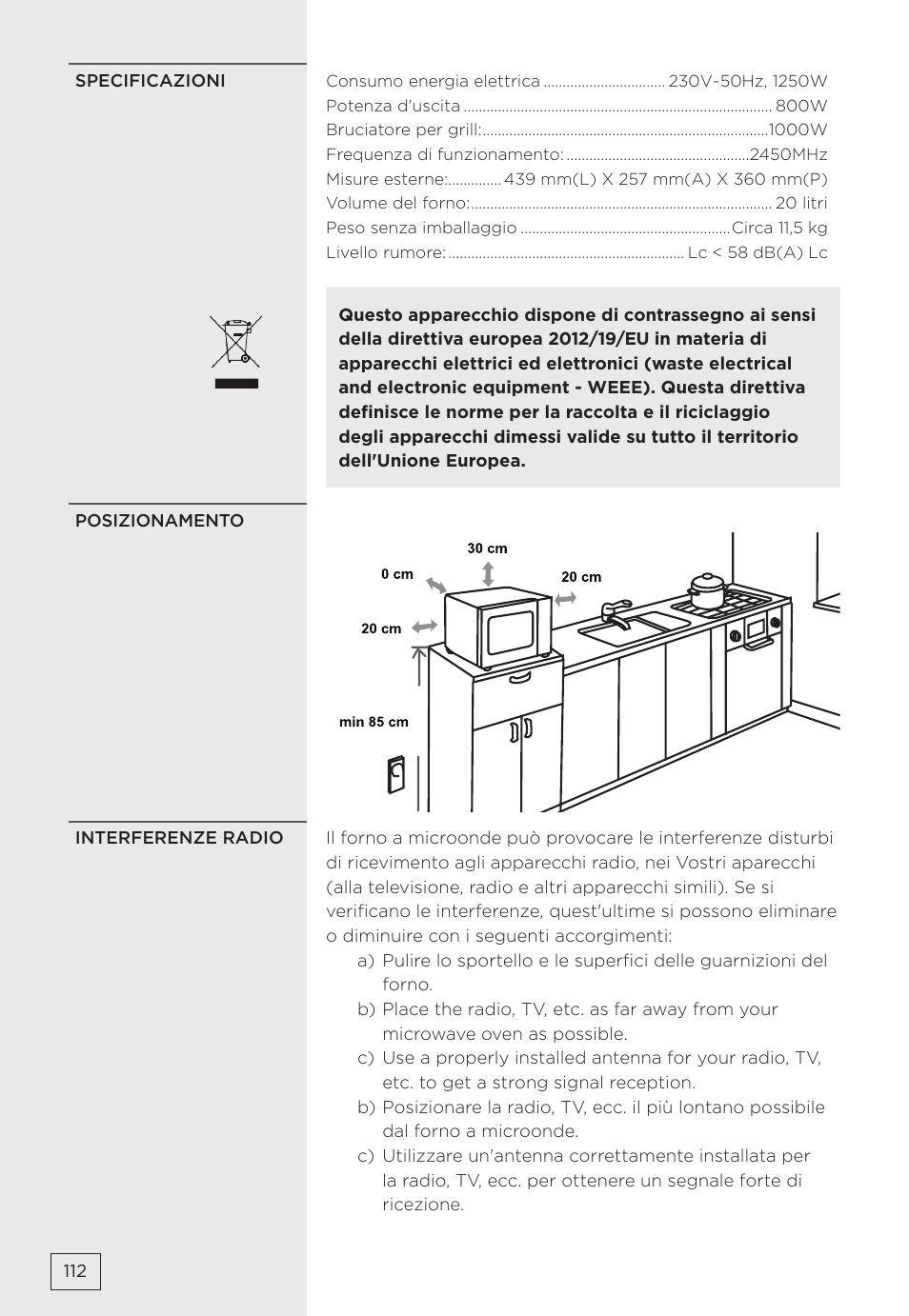 Gorenje MMO20DBII User Manual | Page 112 / 116