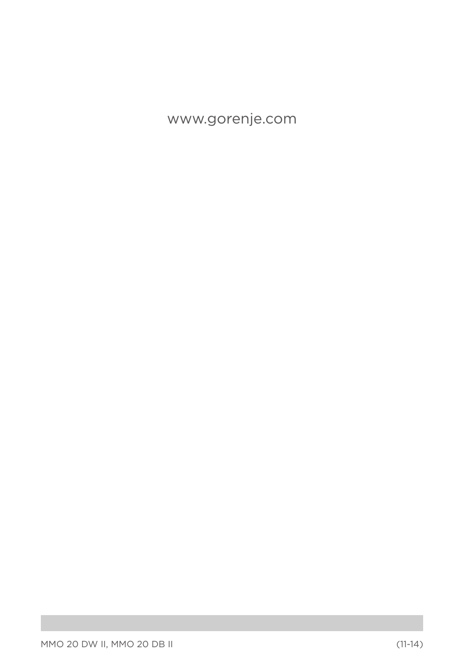 Gorenje MMO20DBII User Manual | Page 116 / 116