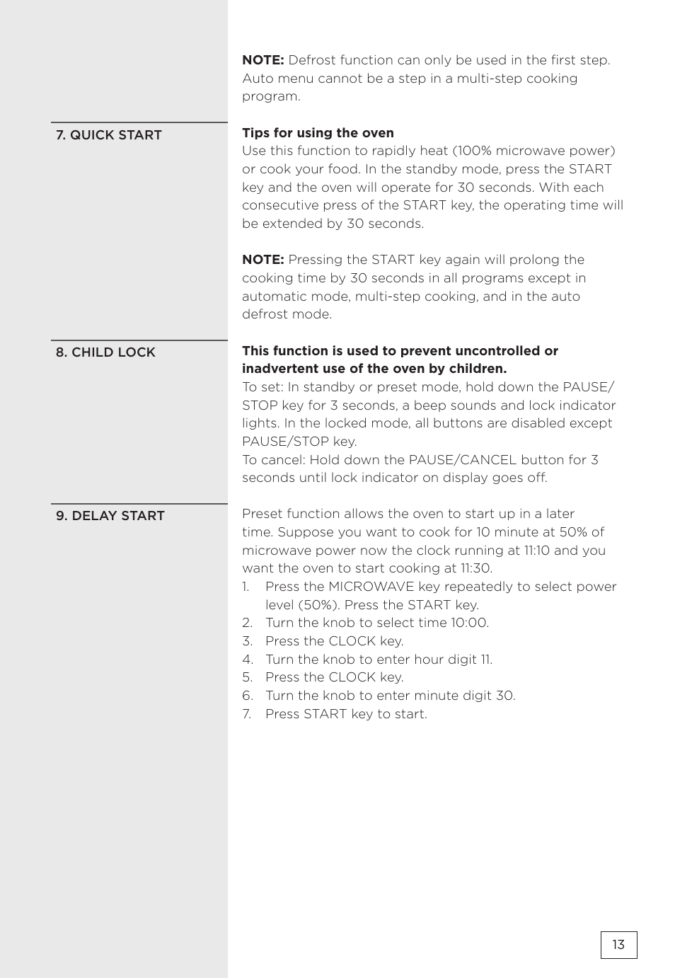 Gorenje MMO20DBII User Manual | Page 13 / 116