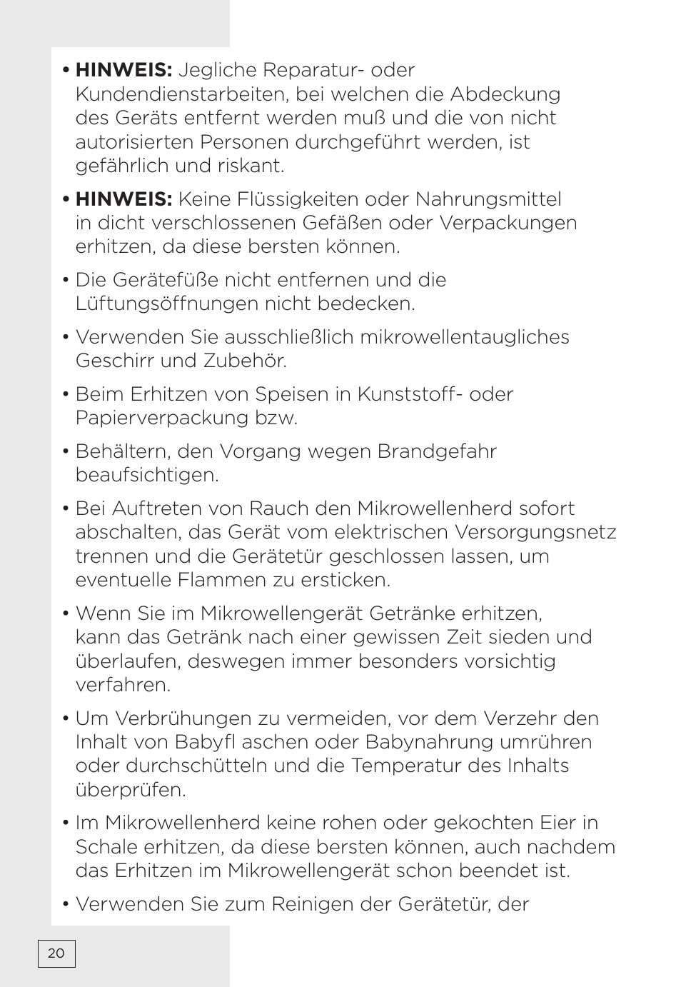 Gorenje MMO20DBII User Manual | Page 20 / 116