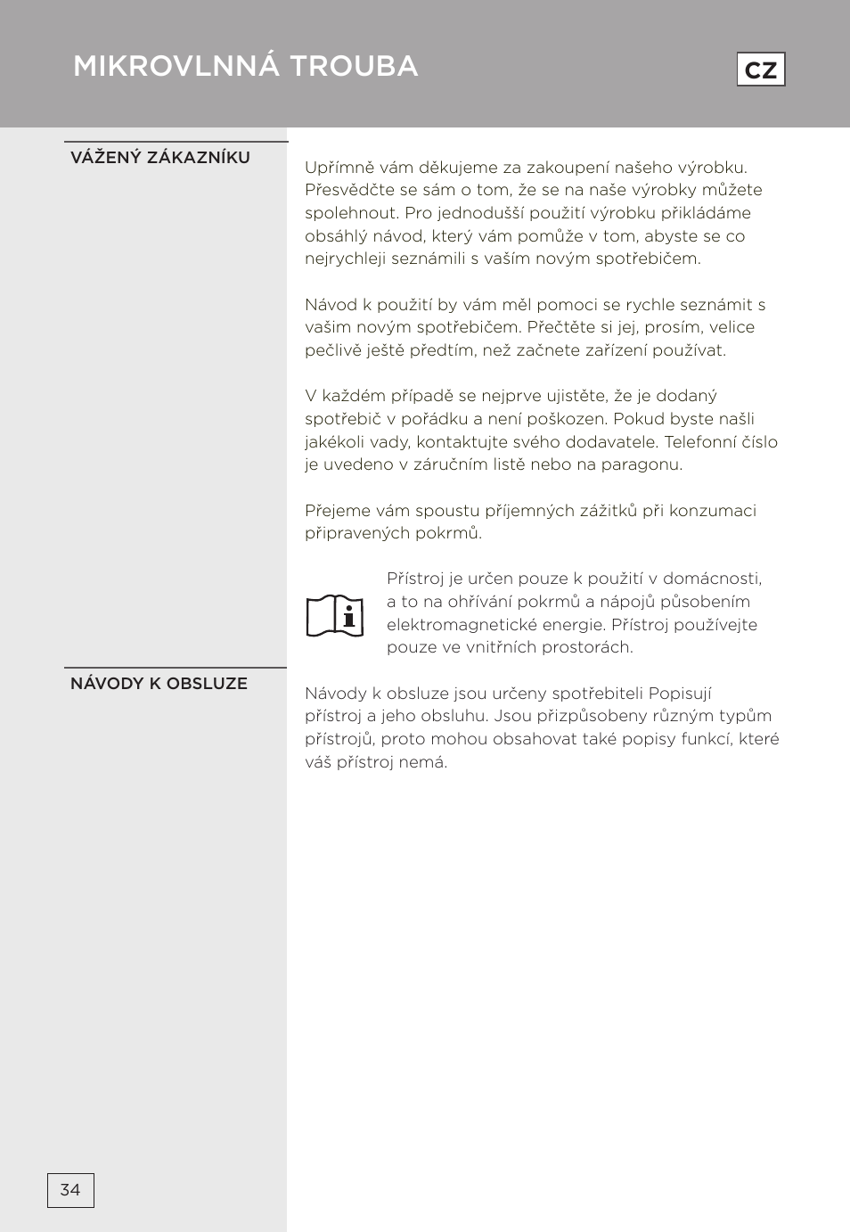 Mikrovlnná trouba | Gorenje MMO20DBII User Manual | Page 34 / 116