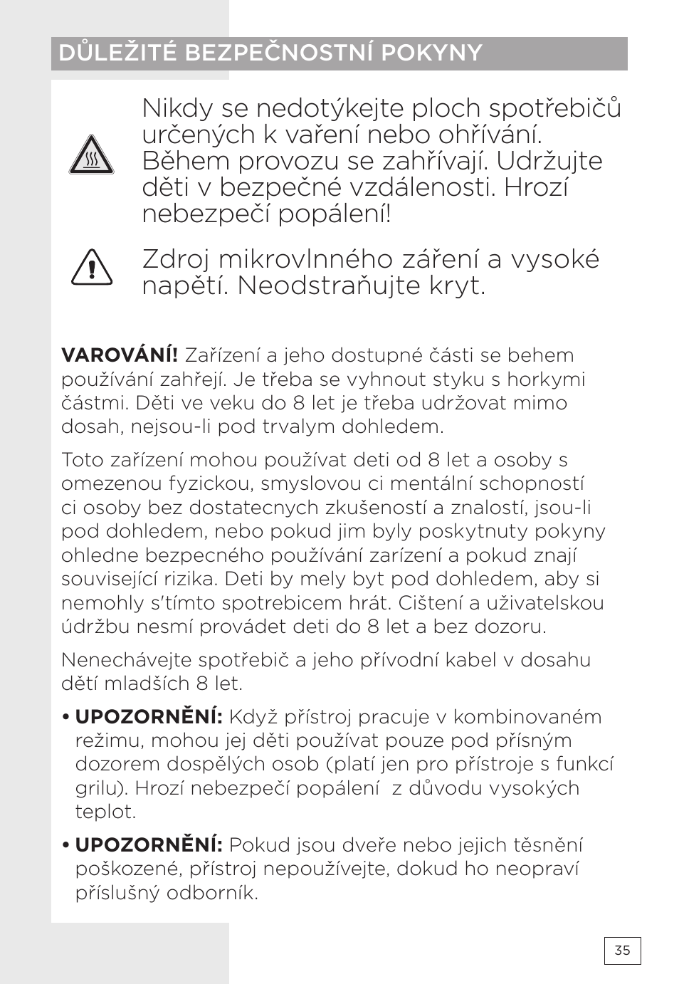 Gorenje MMO20DBII User Manual | Page 35 / 116