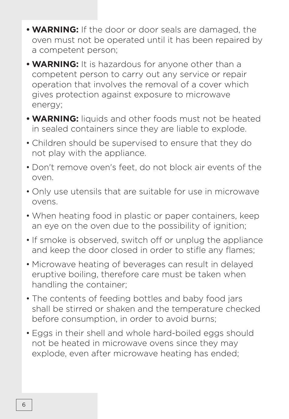 Gorenje MMO20DBII User Manual | Page 6 / 116