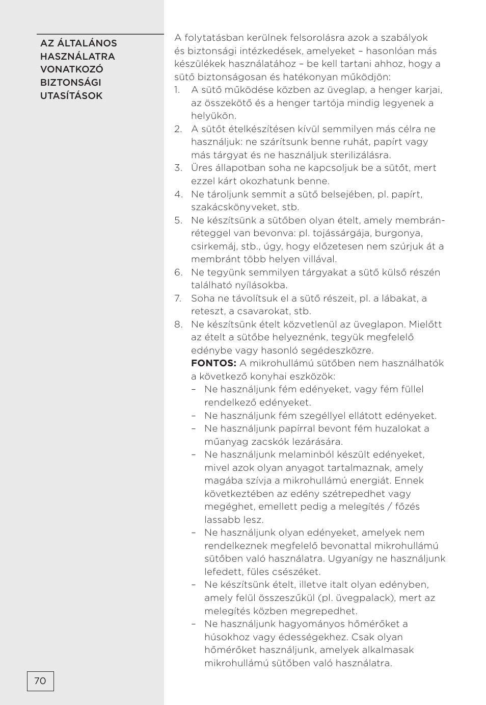 Gorenje MMO20DBII User Manual | Page 70 / 116