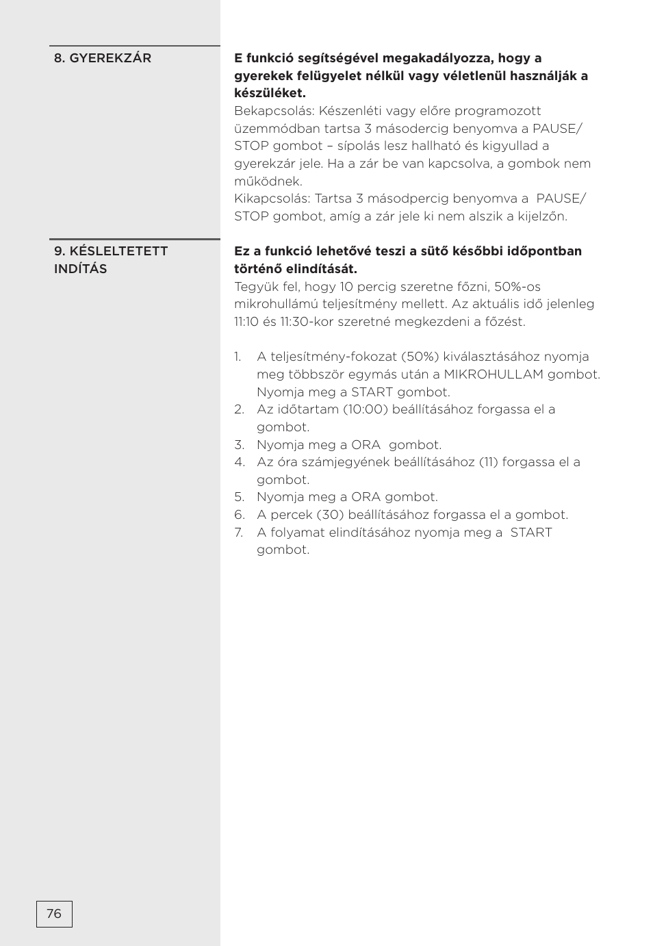 Gorenje MMO20DBII User Manual | Page 76 / 116