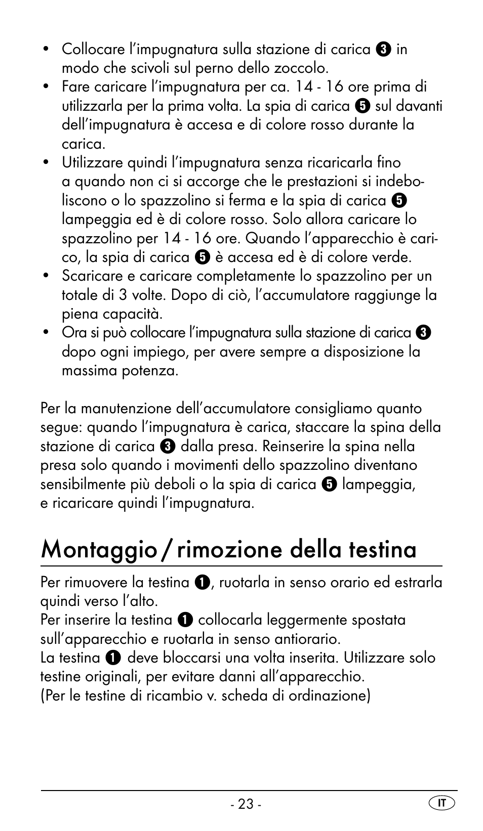 Montaggio / rimozione della testina | Nevadent DAZ 2.4 B2 User Manual | Page 26 / 76