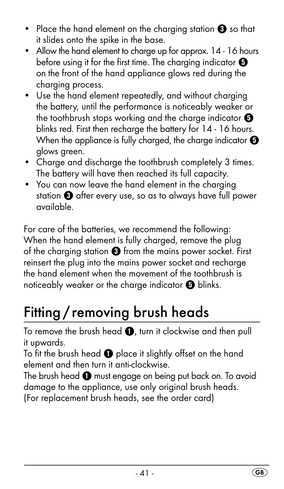 Fitting / removing brush heads | Nevadent DAZ 2.4 B2 User Manual | Page 44 / 76
