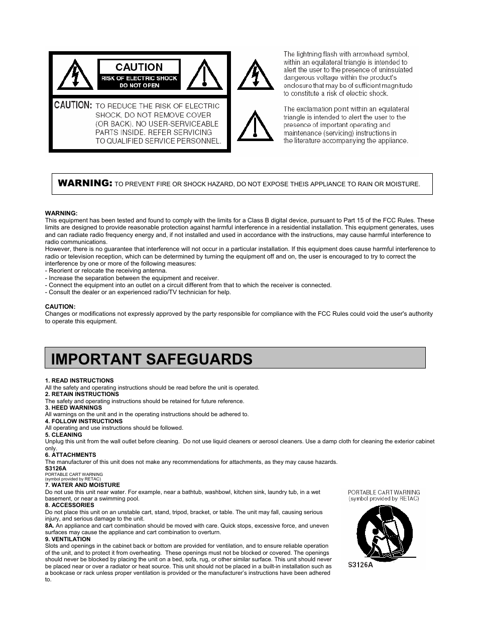 Important safeguards | Digimate DGL2700 User Manual | Page 2 / 29