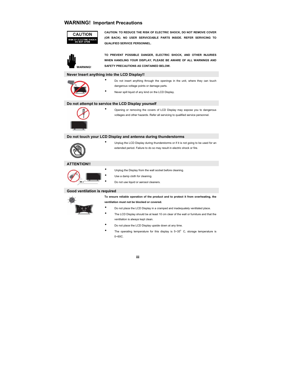 Warning | Digimate DGL2700 User Manual | Page 5 / 29