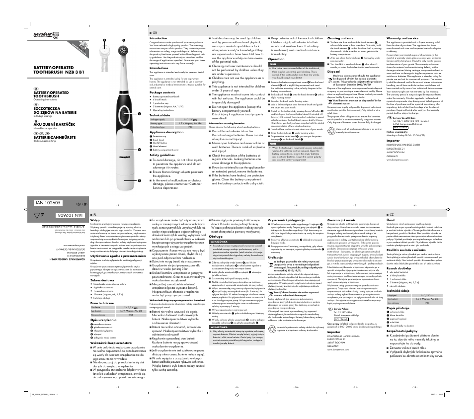 Nevadent NZB 3 B1 User Manual | 2 pages