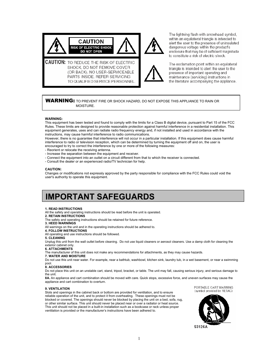 Important safeguards | Digimate DGL20 User Manual | Page 2 / 24