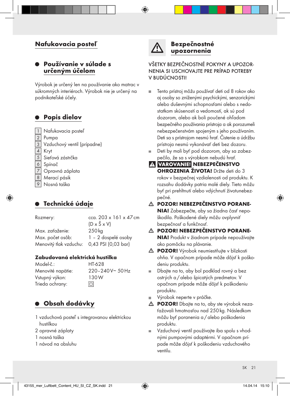 Meradiso Z32169-BS User Manual | Page 21 / 29