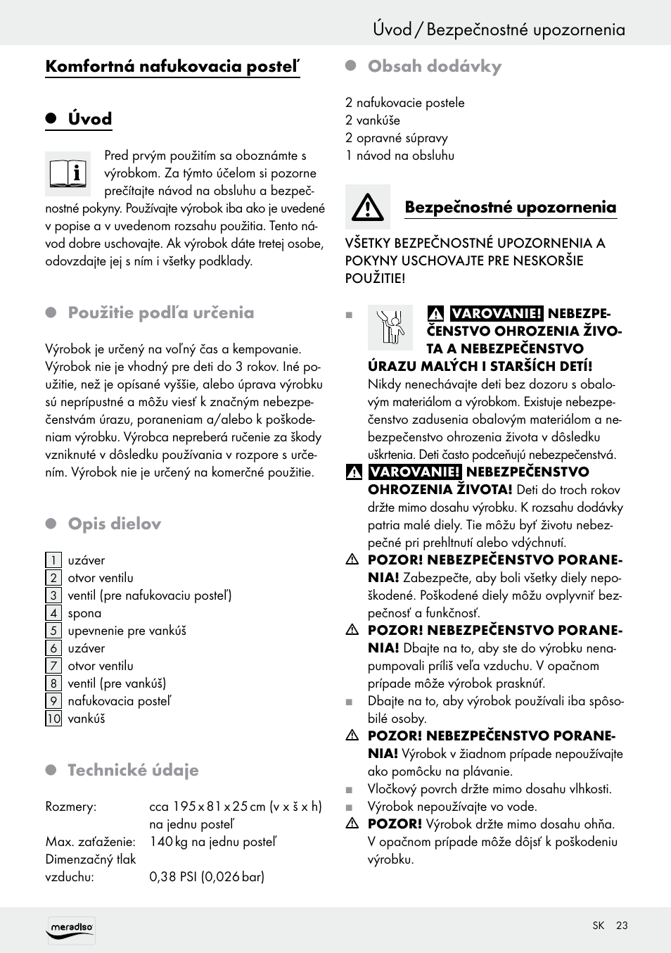 Meradiso Z30155 User Manual | Page 23 / 31